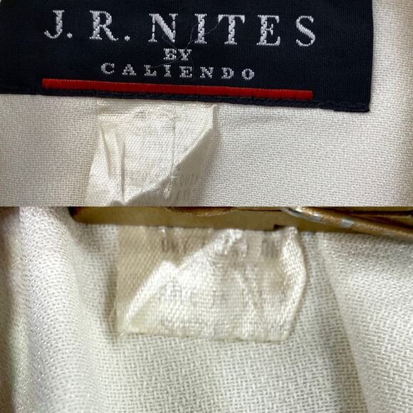 Vintage 90s JR Nites crepe evening/formal sequin romper/blazer set small-medium - Picture 4 of 14